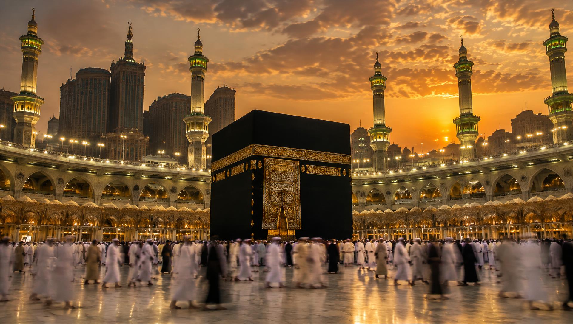 المسجد الحرام عند الغروب